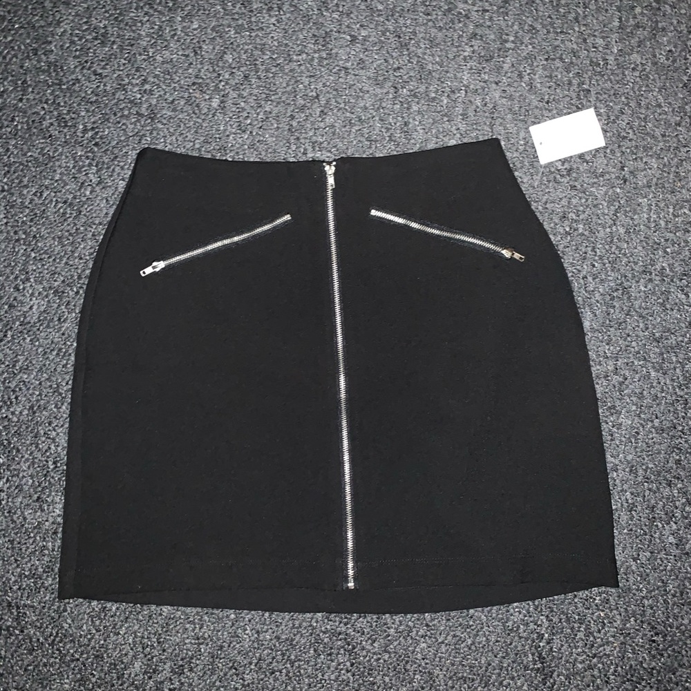 Black mini skirt
